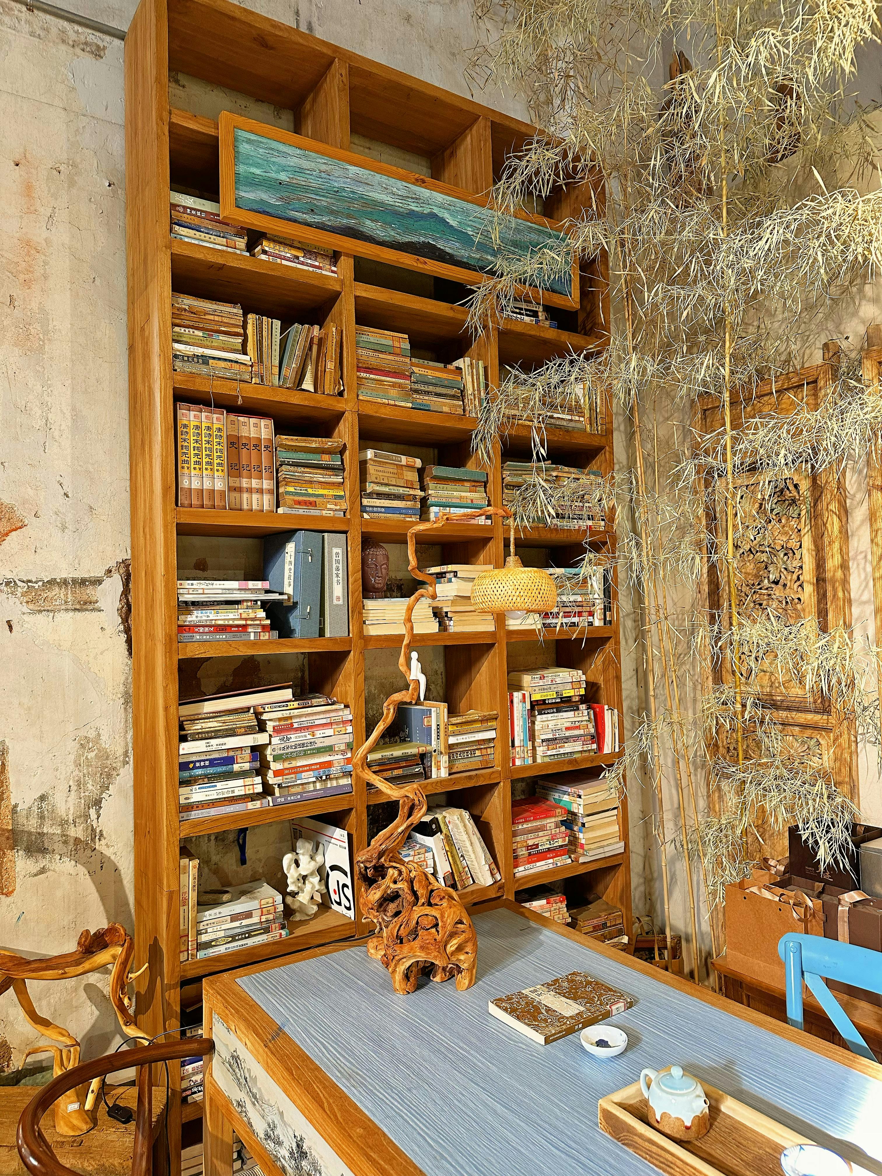 Library — open book pages